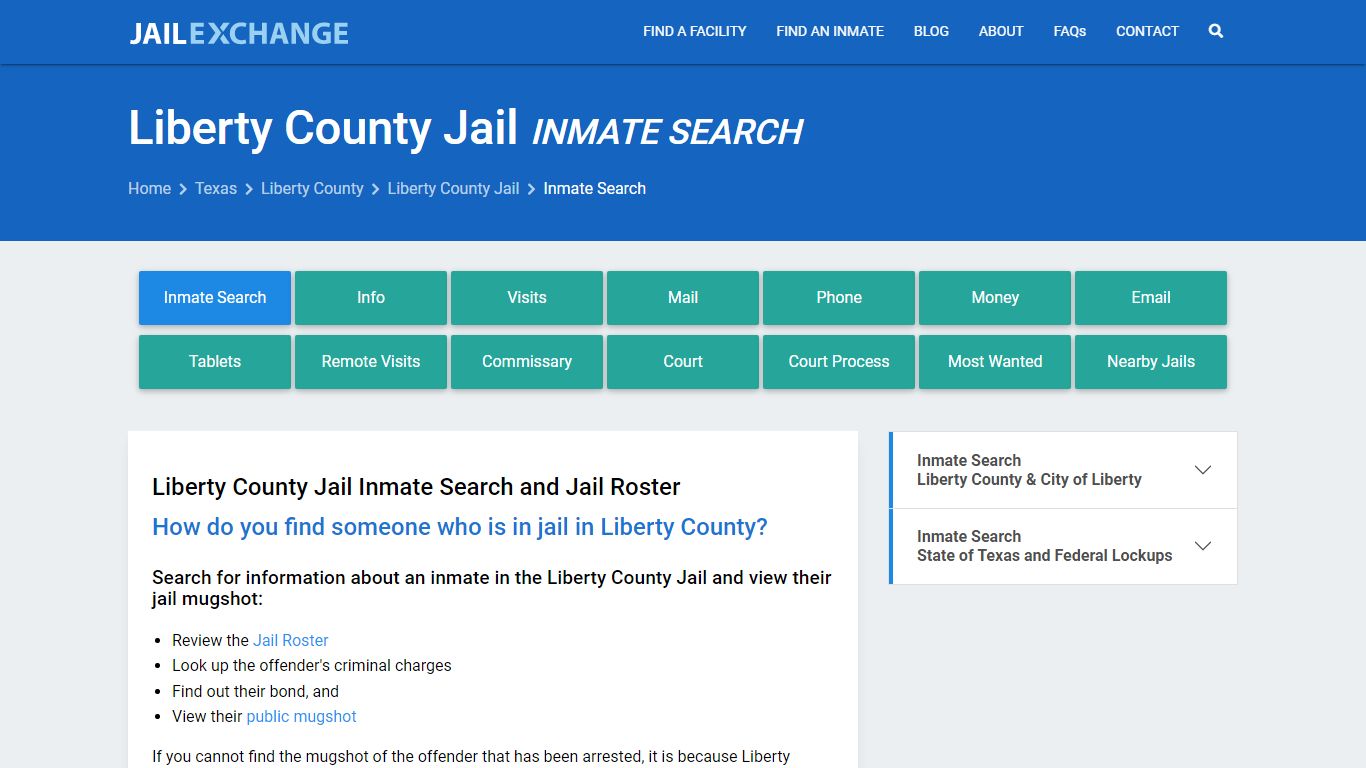 Inmate Search: Roster & Mugshots - Liberty County Jail, TX - Jail Exchange